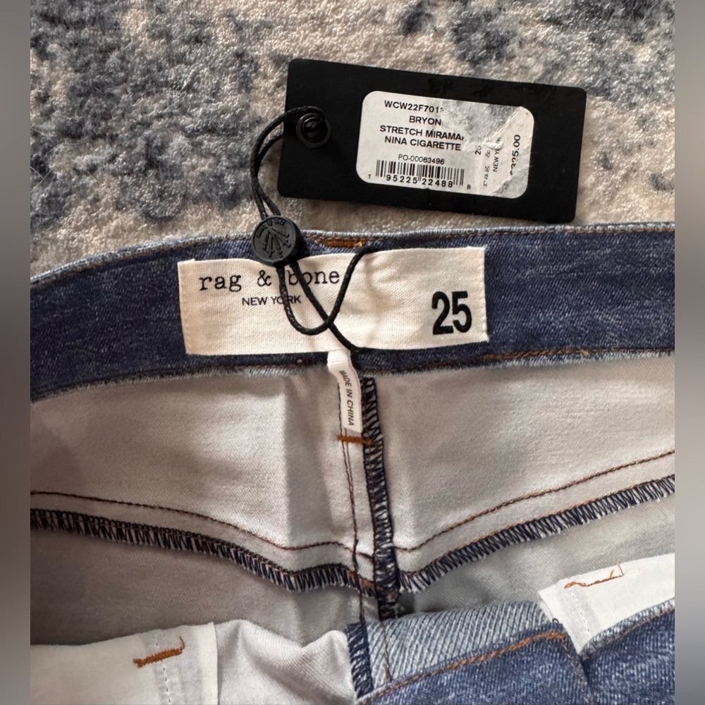 Rag & Bone Nina Stretch Miramar Cigarette Jeans Bryon - Picture 9 of 11